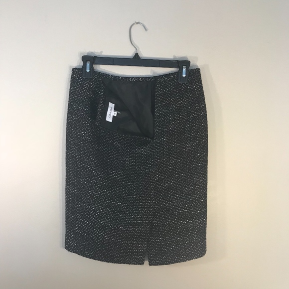 Calvin Klein Tweed Pencil Skirt Size 4 Petite - Picture 3 of 3